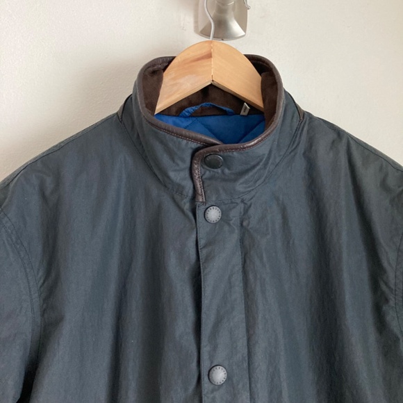 Barbour Dark Blue Raincoat - Picture 2 of 13